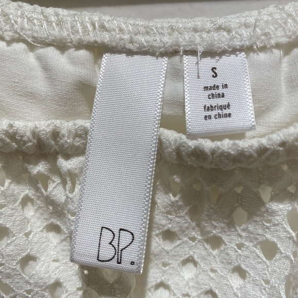 NEW! BP White Eyelet off the shoulder top with Tags. - Picture 2 of 5